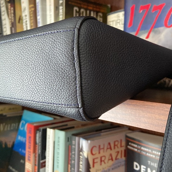 NWOT Coach Prairie Satchel Navy Midnight Leather Crossbody Handbag Purse - Picture 14 of 16